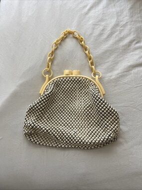 Vintage Whiting & Davis Cream Mesh Bag